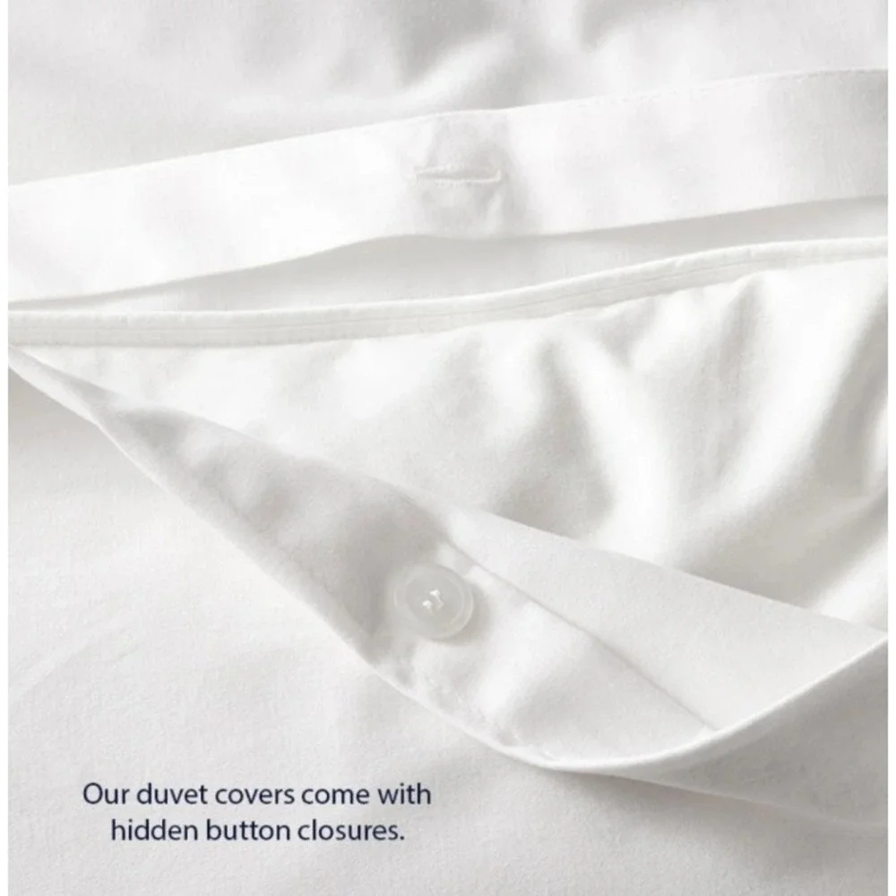 The Company Store Legends Hotel White Queen Duvet Cover Supima Cotton Sateen